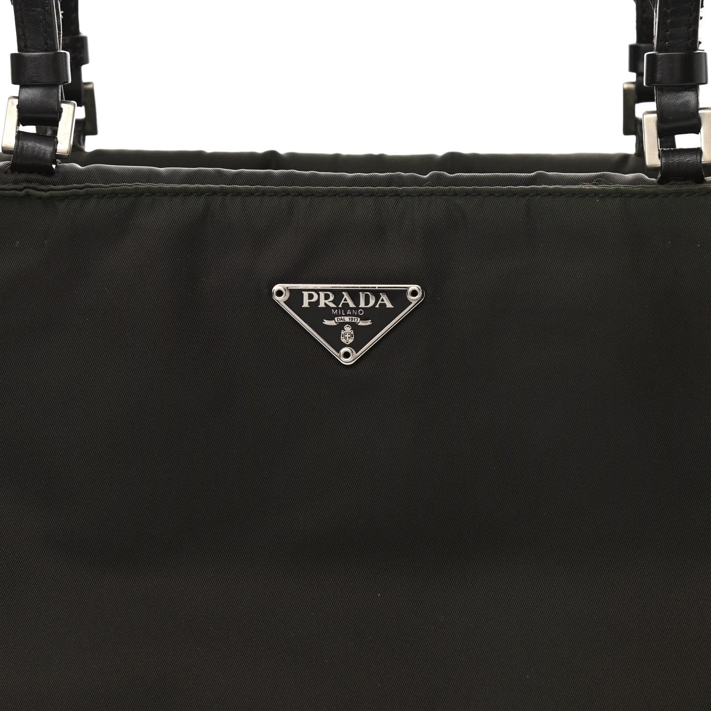 Tessuto Nylon Soft Calfskin Shopping Tote Ebano