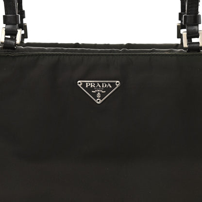 Prada Tessuto Nylon Soft Calfskin Shopping Tote Ebano 9 of 9