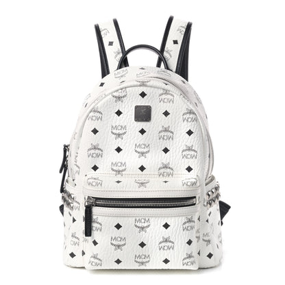 MCM Visetos Small Side Stud Stark Backpack White 1 of 4