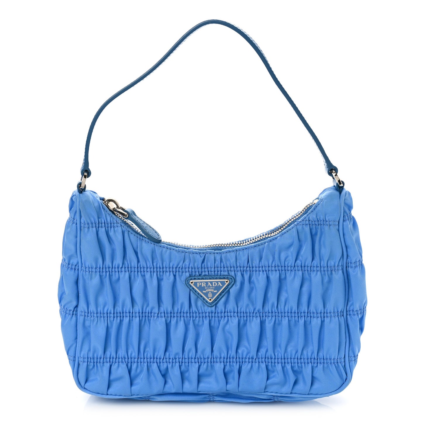 Tessuto Nylon Gaufre Shoulder Bag Pervinca