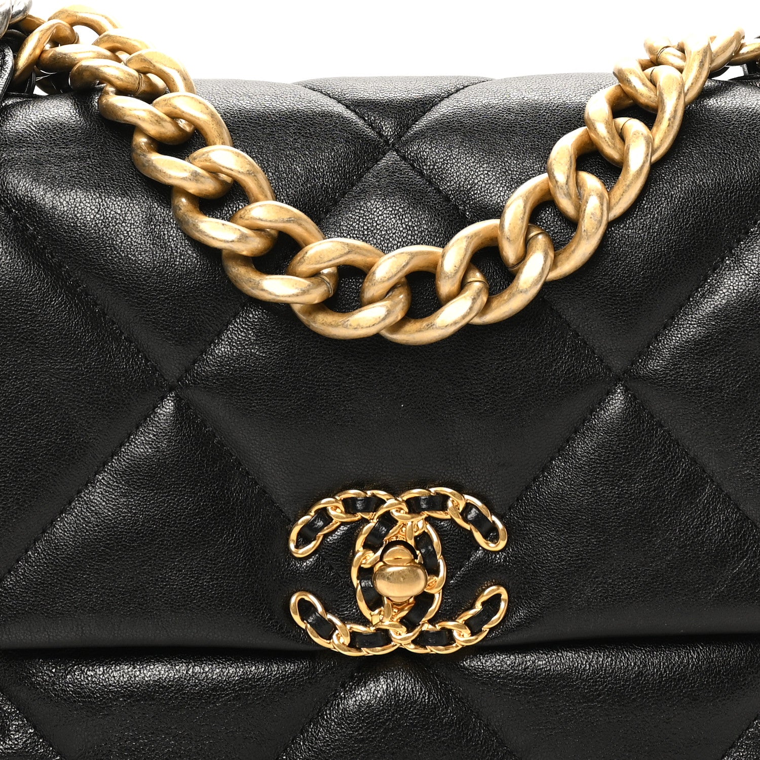 Chanel Lambskin Quilted Large Chanel 19 Flap Black 1777277