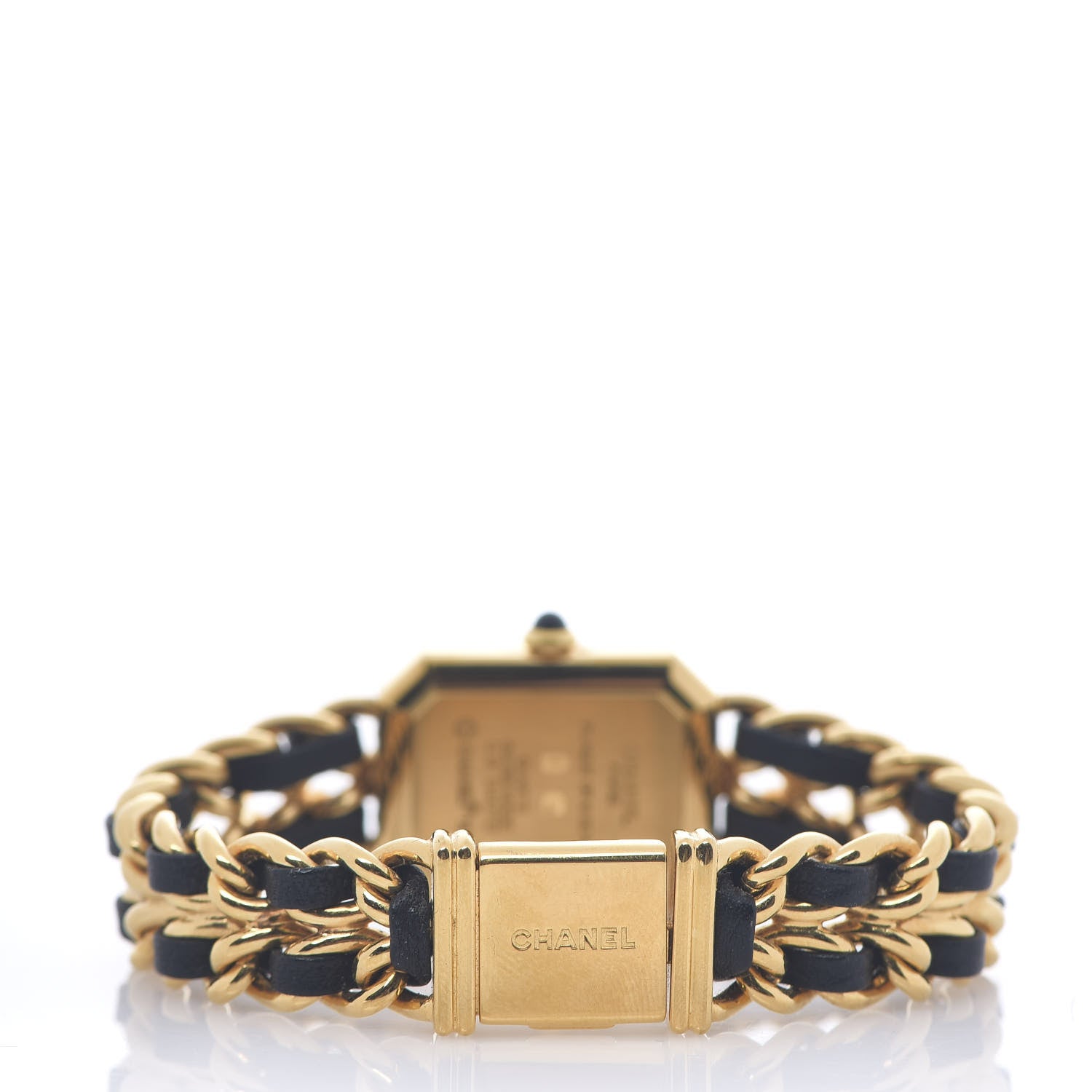 Chanel Stainless Steel Lambskin 20mm Chain Premiere Quartz Watch Gold M 3 of 4