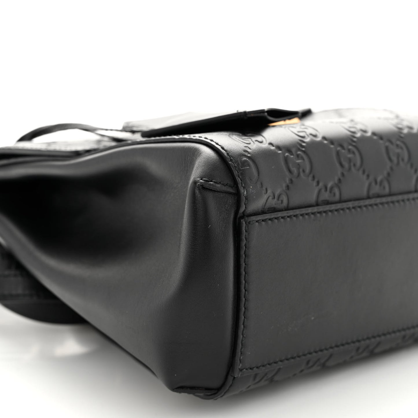 Guccissima Signature Padlock Backpack Black