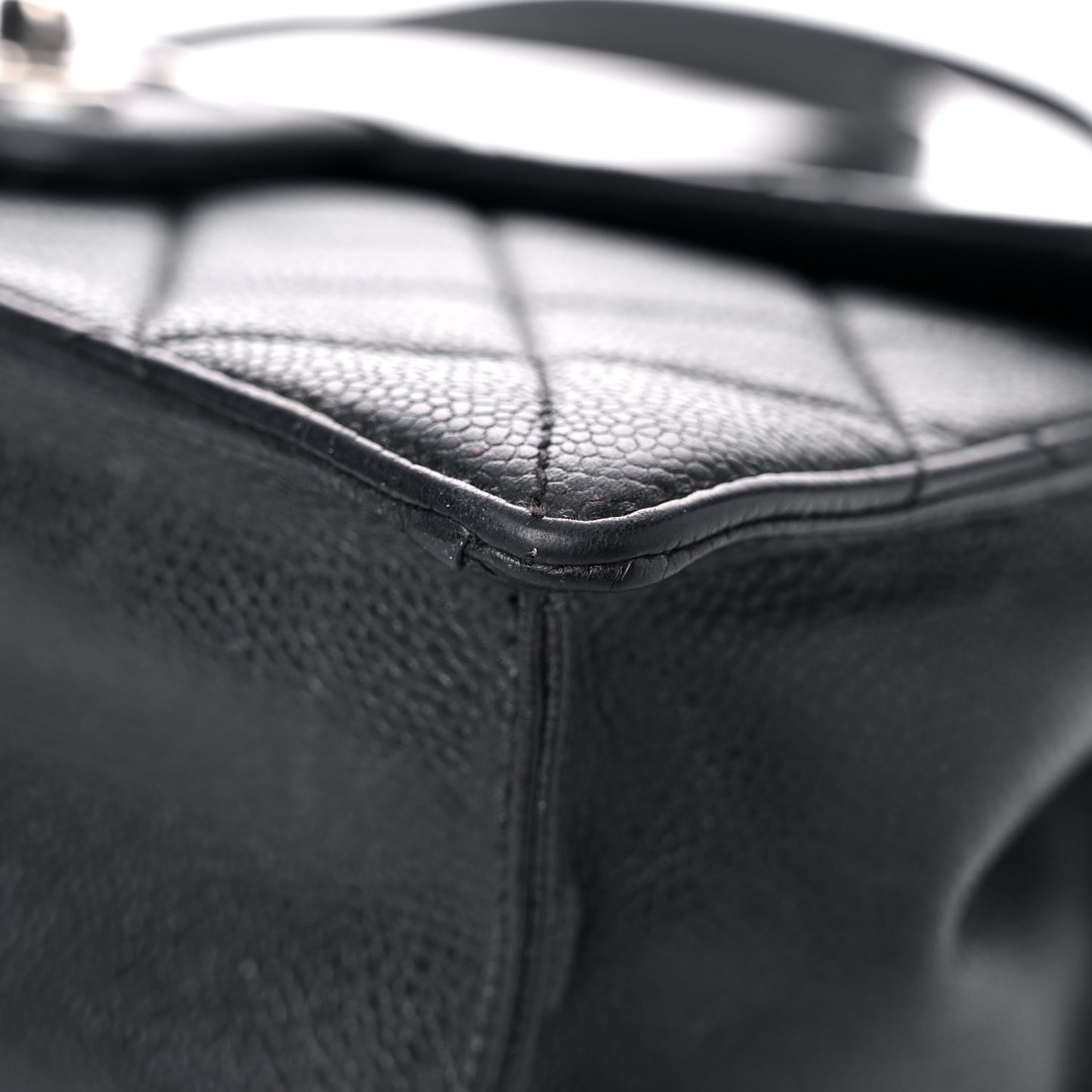 Caviar Quilted Large Retro Class Flap Black