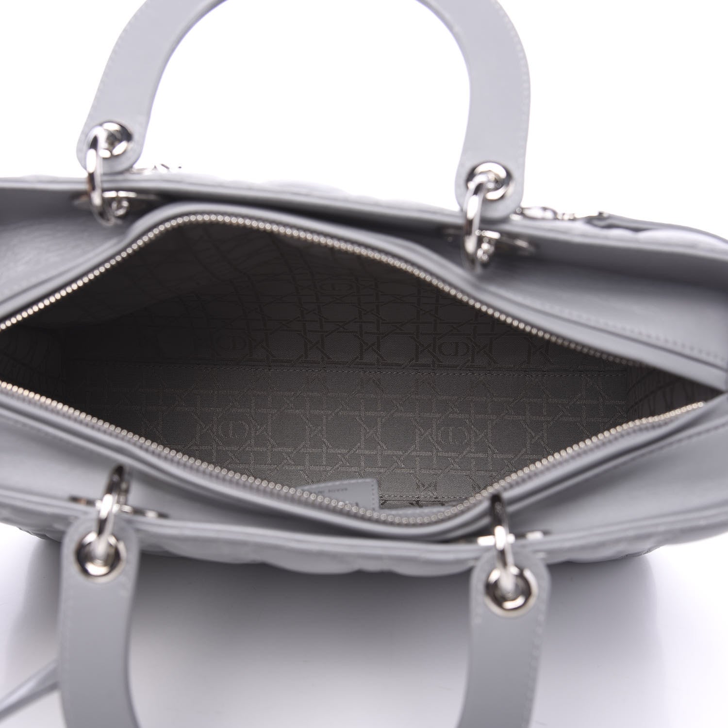 Christian Dior Lambskin Cannage Large Lady Dior Grey 4 of 8