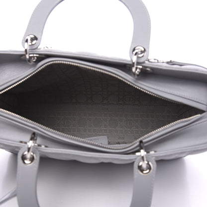 Christian Dior Lambskin Cannage Large Lady Dior Grey 4 of 8