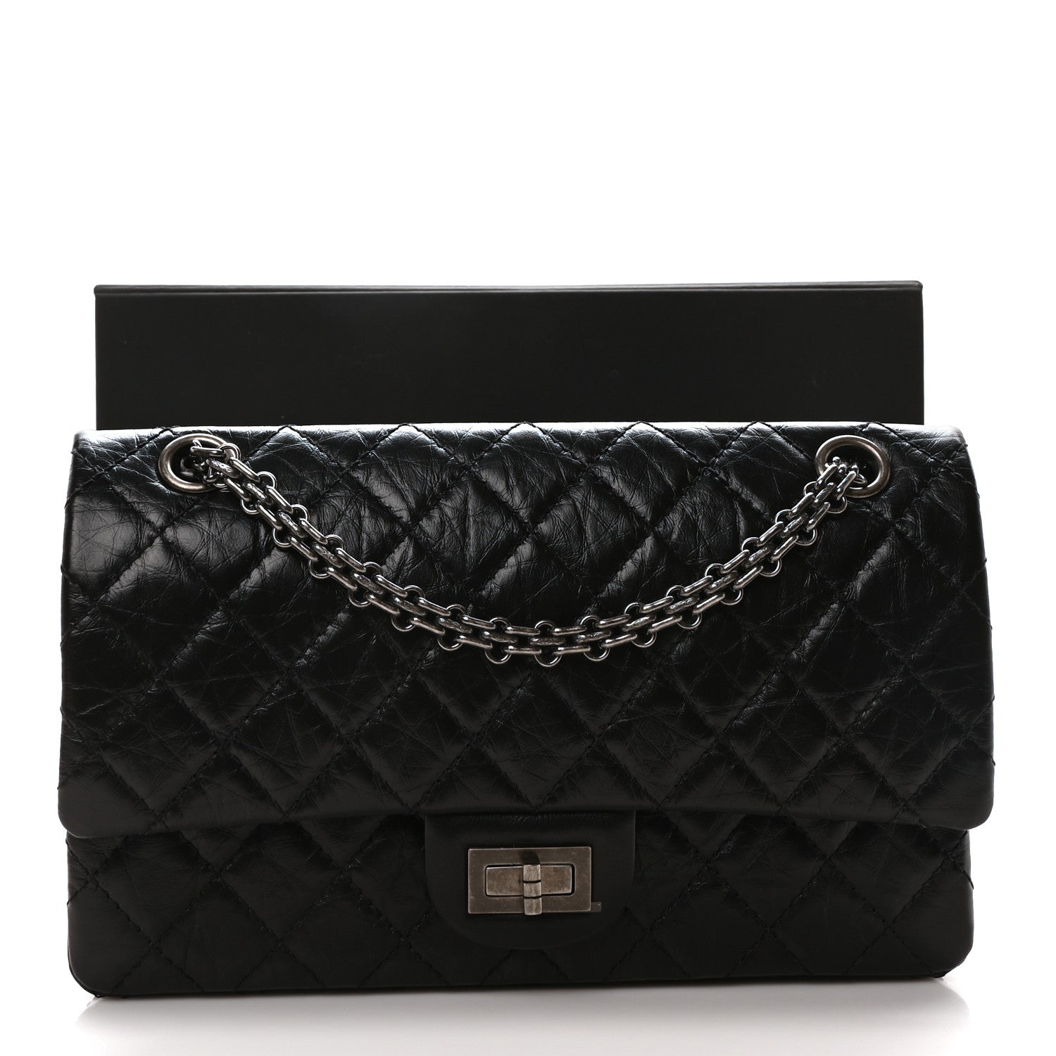 Chanel Aged Calfskin Quilted 2.55 Reissue 225 Flap Black 11 of 11