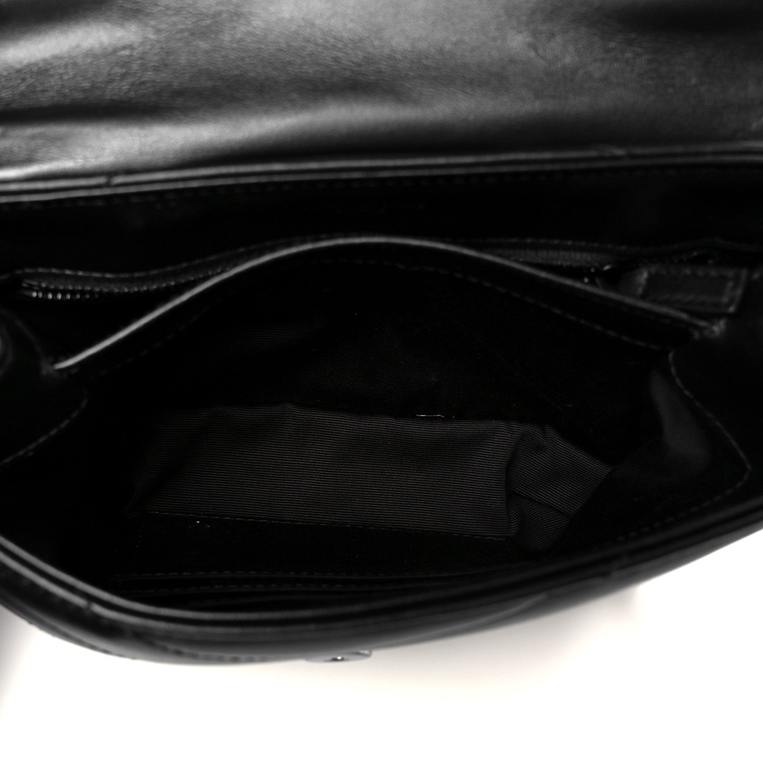 Saint Laurent Calfskin Y Quilted Monogram Monochrome Toy Loulou Crossbody Bag Black 5 of 11