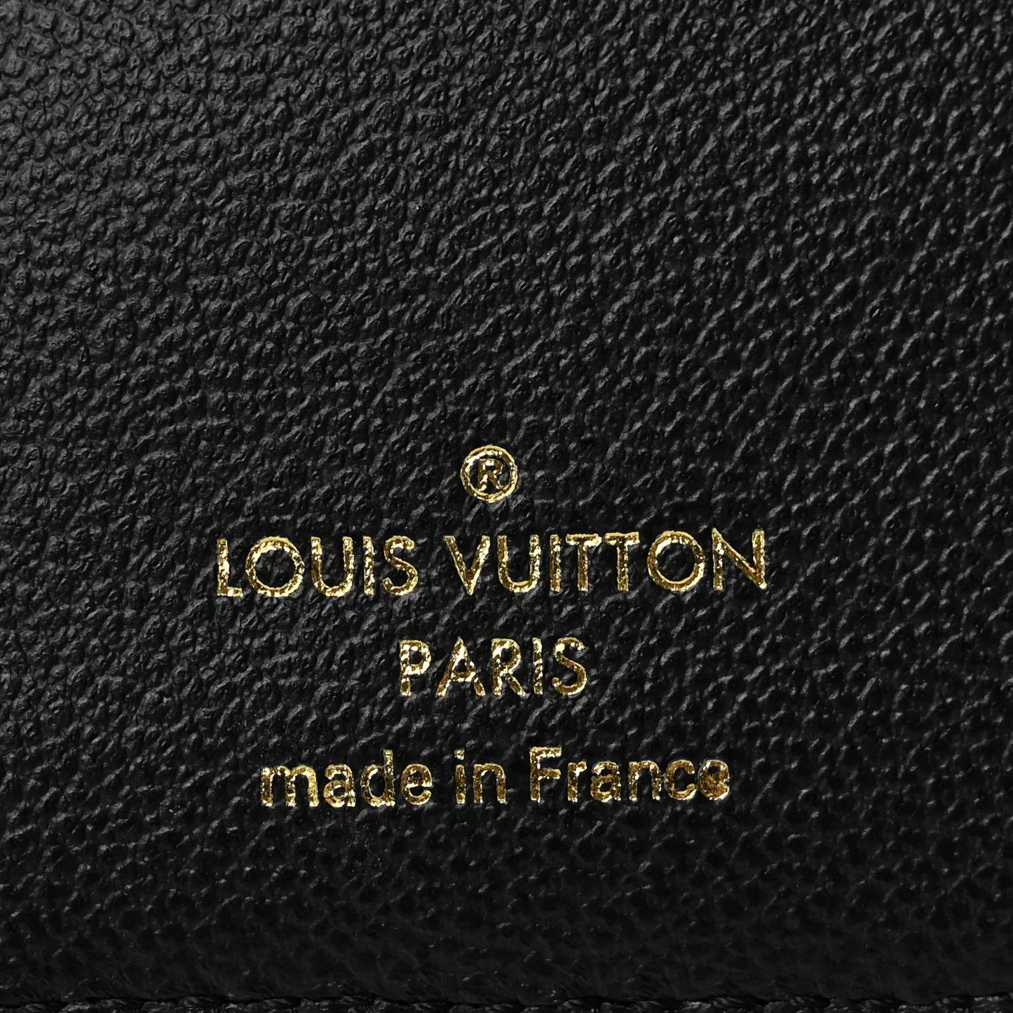 Lambskin Embossed Monogram Lou Coussin Wallet Black