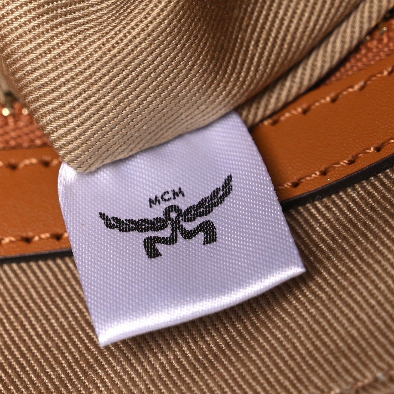 MCM Visetos Original Medium Pouch Cognac 7 of 11