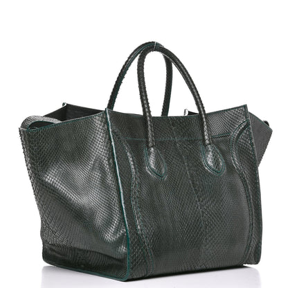 Celine Python Medium Phantom Luggage Emerald 3 of 7