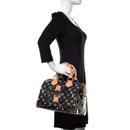 Louis Vuitton Monogram Multicolor Speedy 30 Black 2 of 8