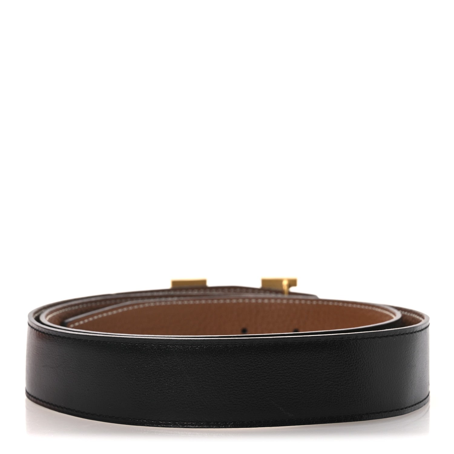 Hermes Swift Togo 32mm H Belt 90 36 Black Gold 2 of 10