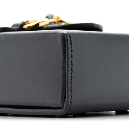 Gucci Boarded Plutone Calfskin Mini Horsebit 1955 Crossbody Bag Black 10 of 10