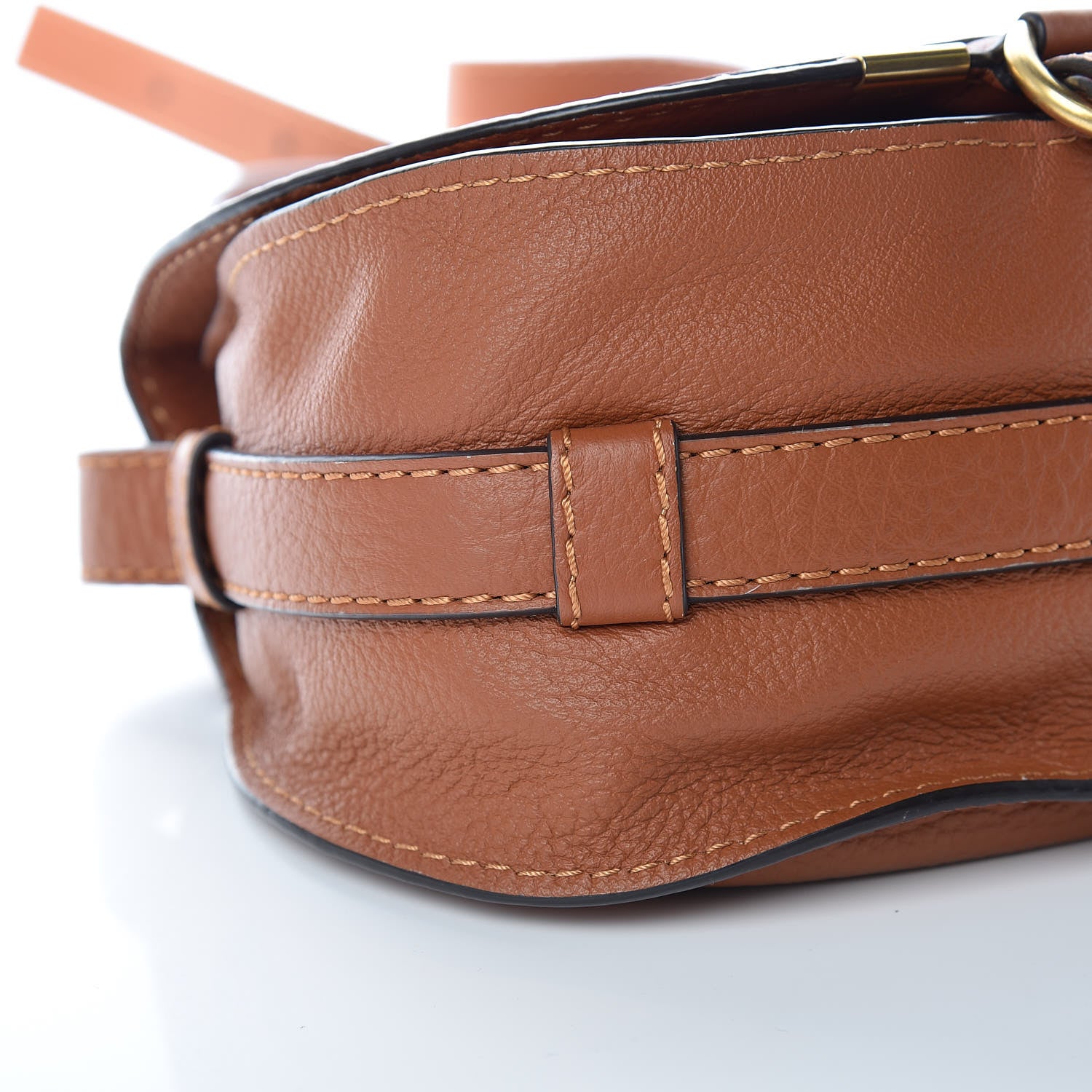Chloe Calfskin Mini Marcie Round Crossbody Bag Tan 8 of 9