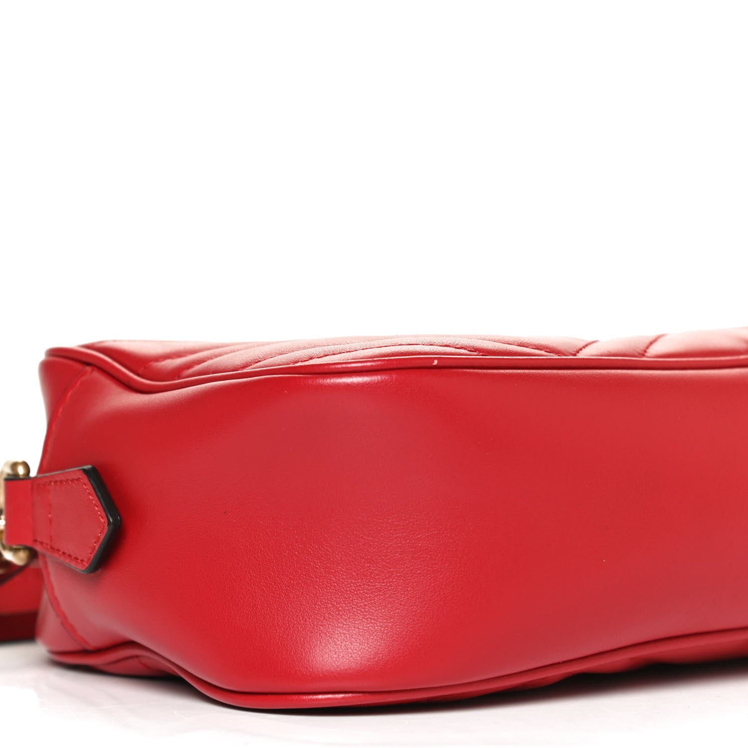 Gucci Calfskin Matelasse Small GG Marmont Chain Shoulder Bag Hibiscus Red 9 of 10