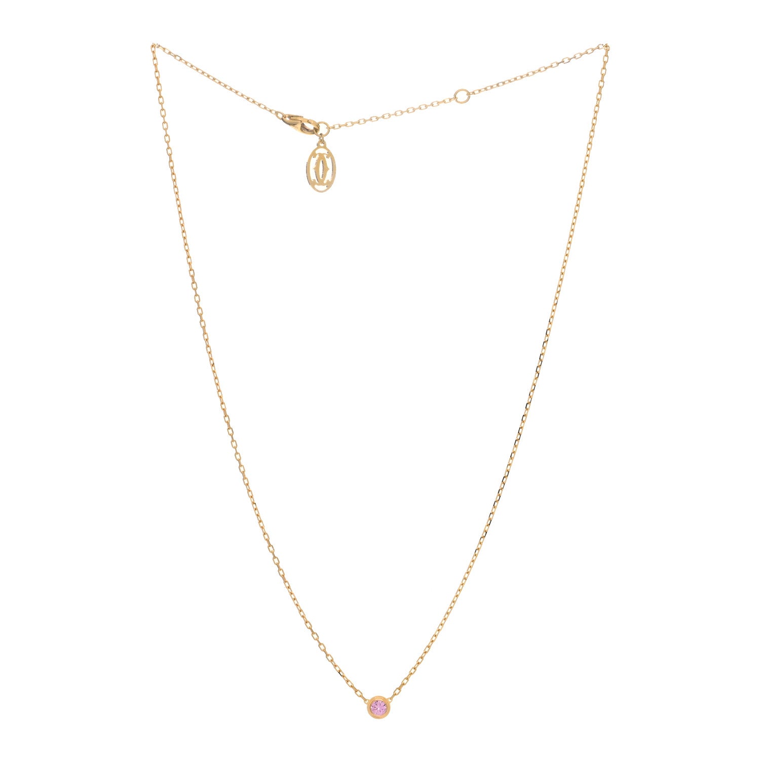 Cartier 18K Pink Gold Pink Sapphire D'Amour Pendant Necklace 2 of 3