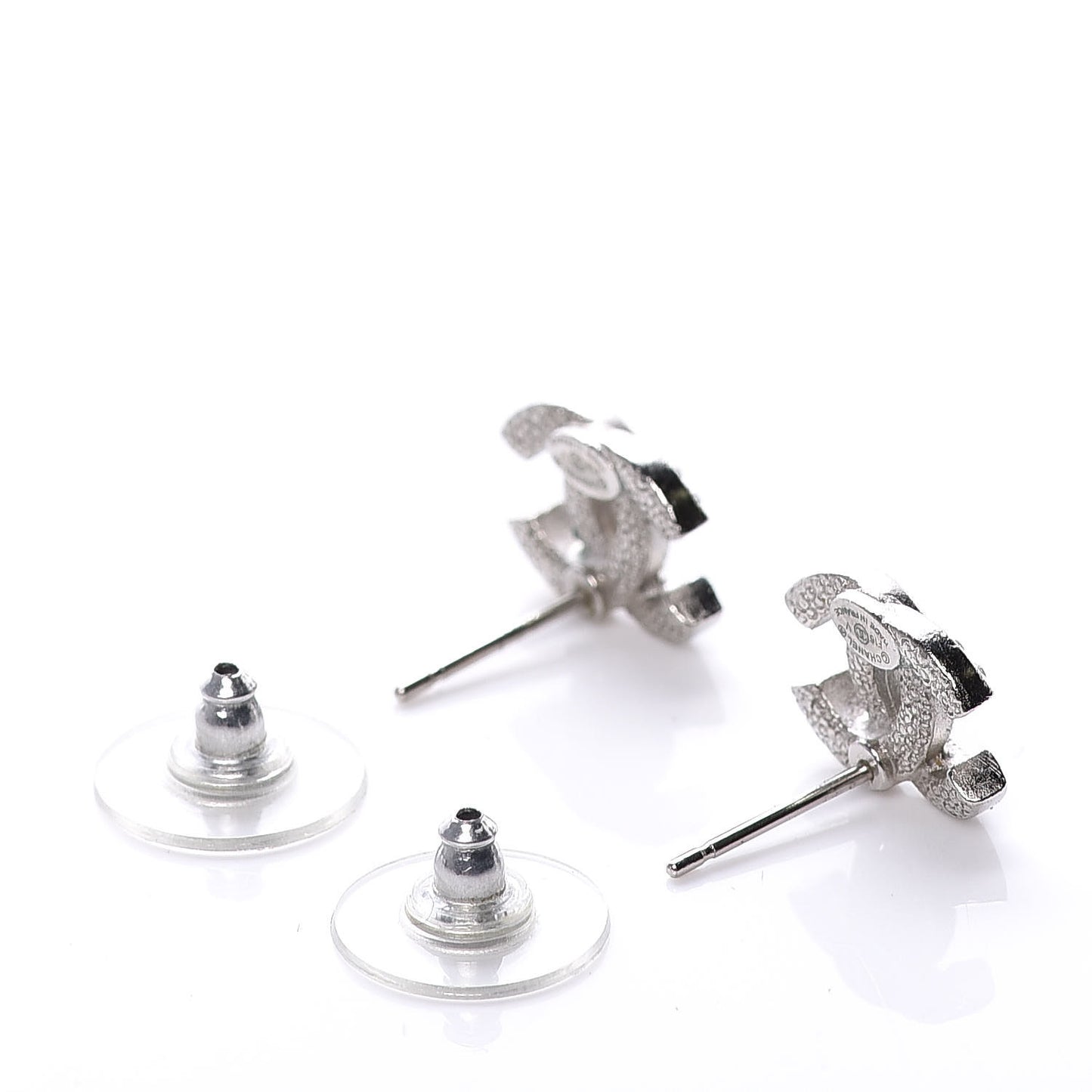 Crystal Mini Timeless CC Earrings Silver