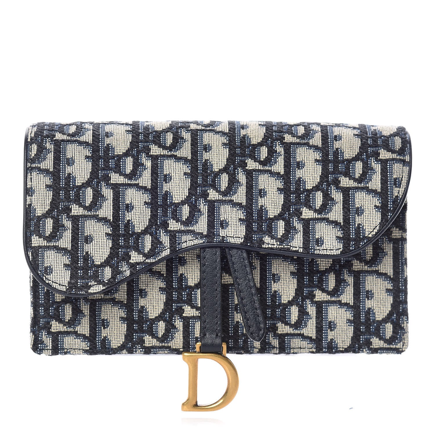 Christian Dior Oblique Saddle Belt Bag Blue 1 of 12