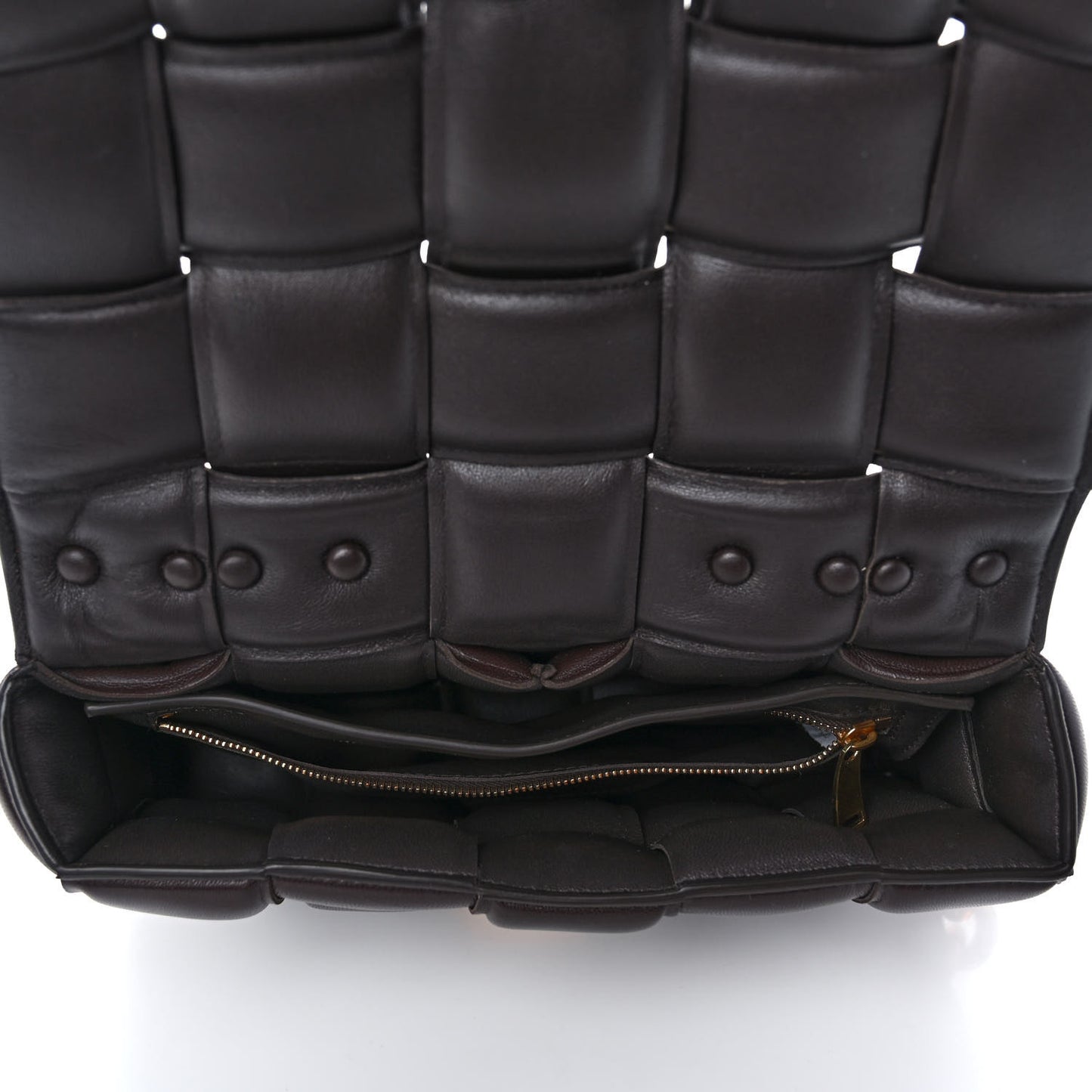 Lambskin Maxi Intreccio Padded Chain Cassette Crossbody Bag Black