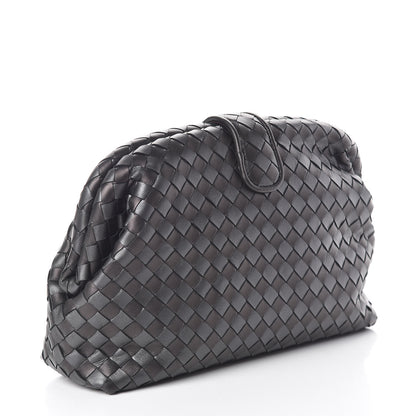 Bottega Veneta Metallic Nappa Intrecciato The Lauren 1980 Clutch Quetsche Antique Silver 3 of 8