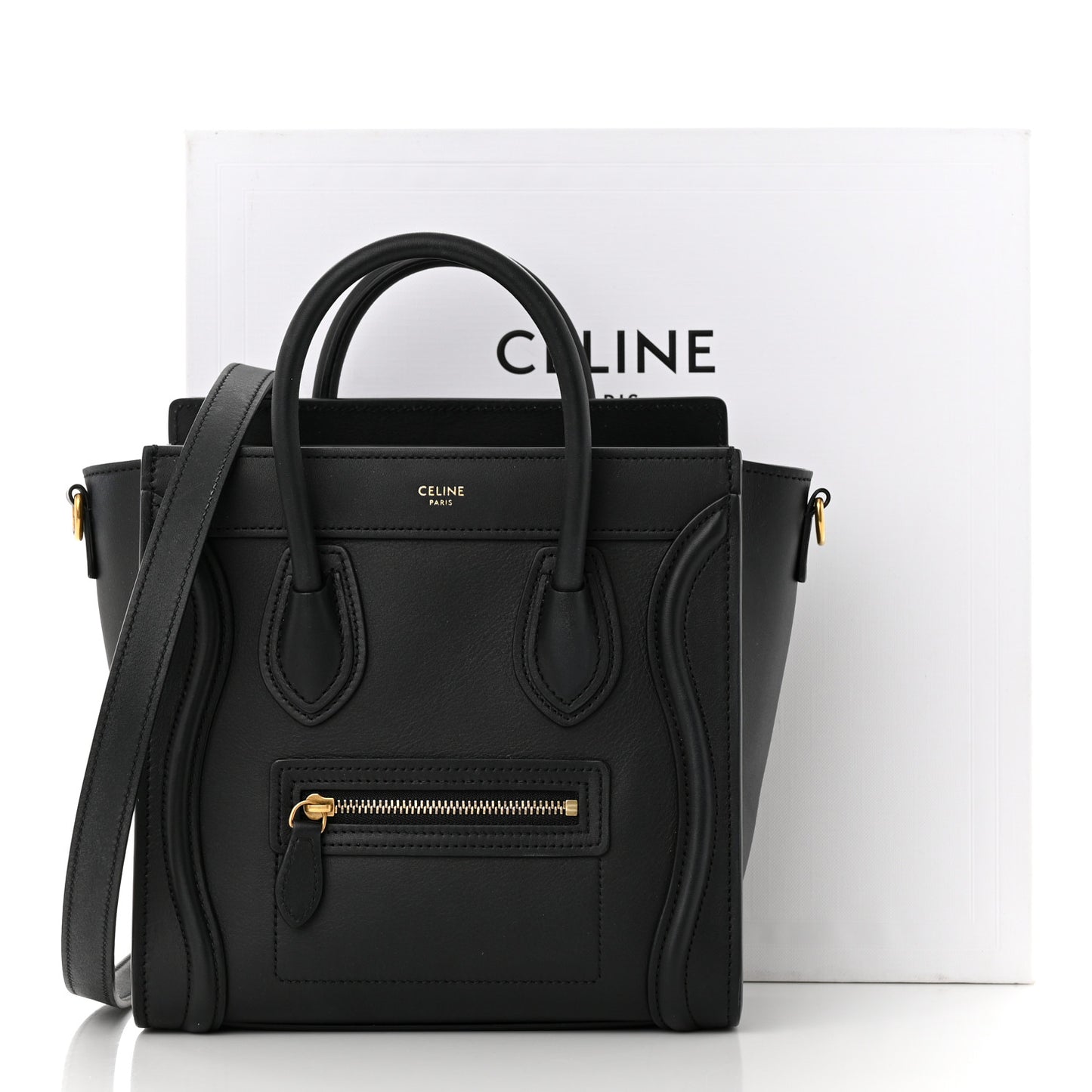 Smooth Calfskin Nano Luggage Black