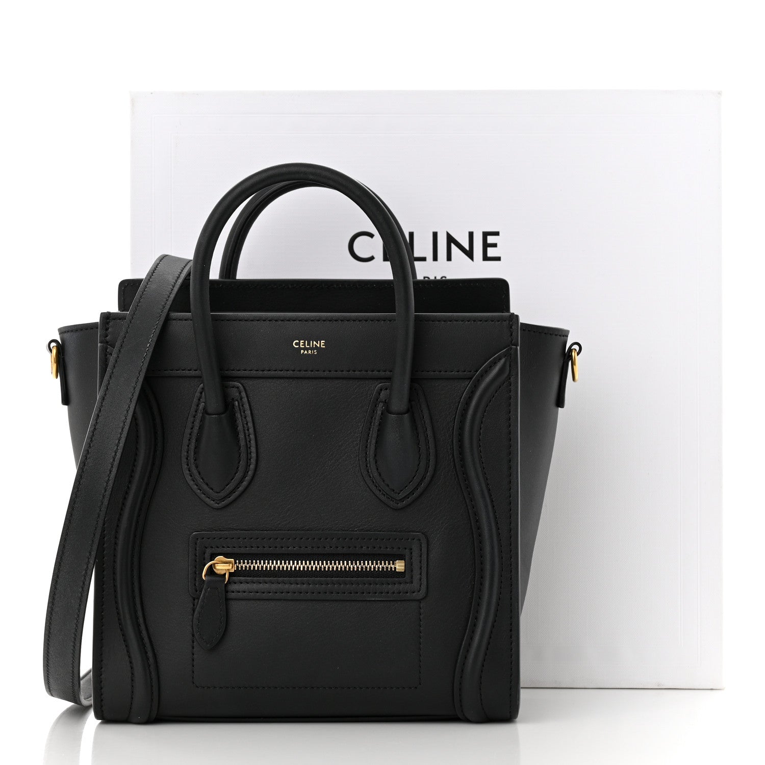 Celine Smooth Calfskin Nano Luggage Black 12 of 12