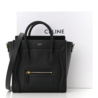 Celine Smooth Calfskin Nano Luggage Black 12 of 12