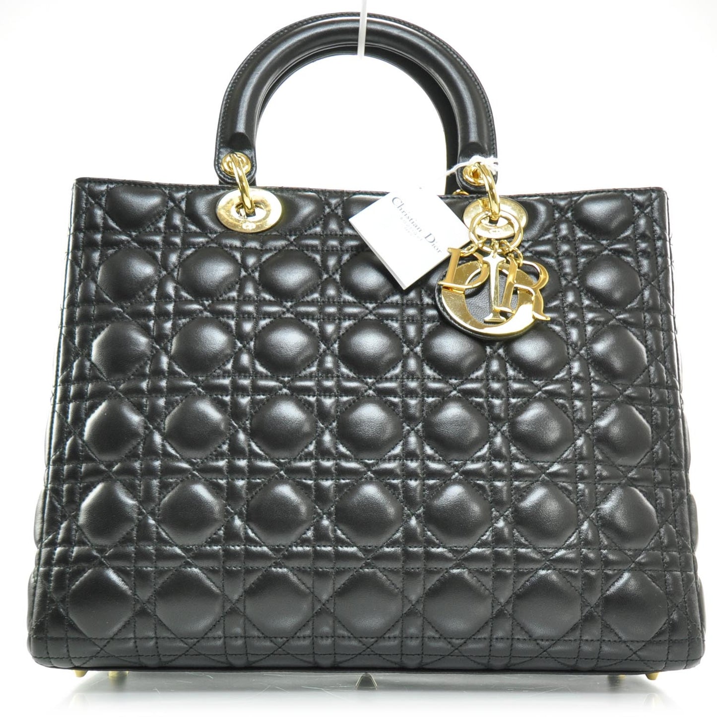 Lambskin Cannage Large Lady Dior Black