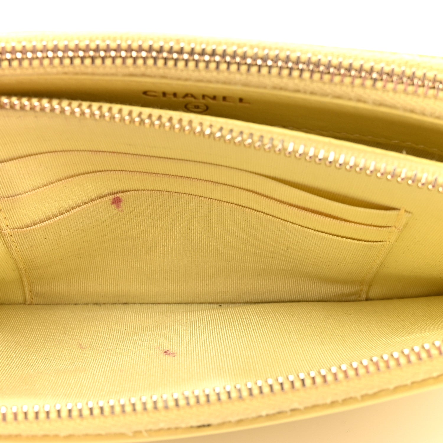 Chanel Caviar Quilted CC Filigree Clutch With Chain Yellow 7 of 17