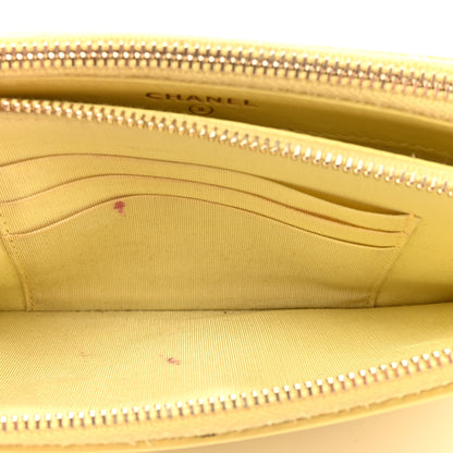 Chanel Caviar Quilted CC Filigree Clutch With Chain Yellow 7 of 17