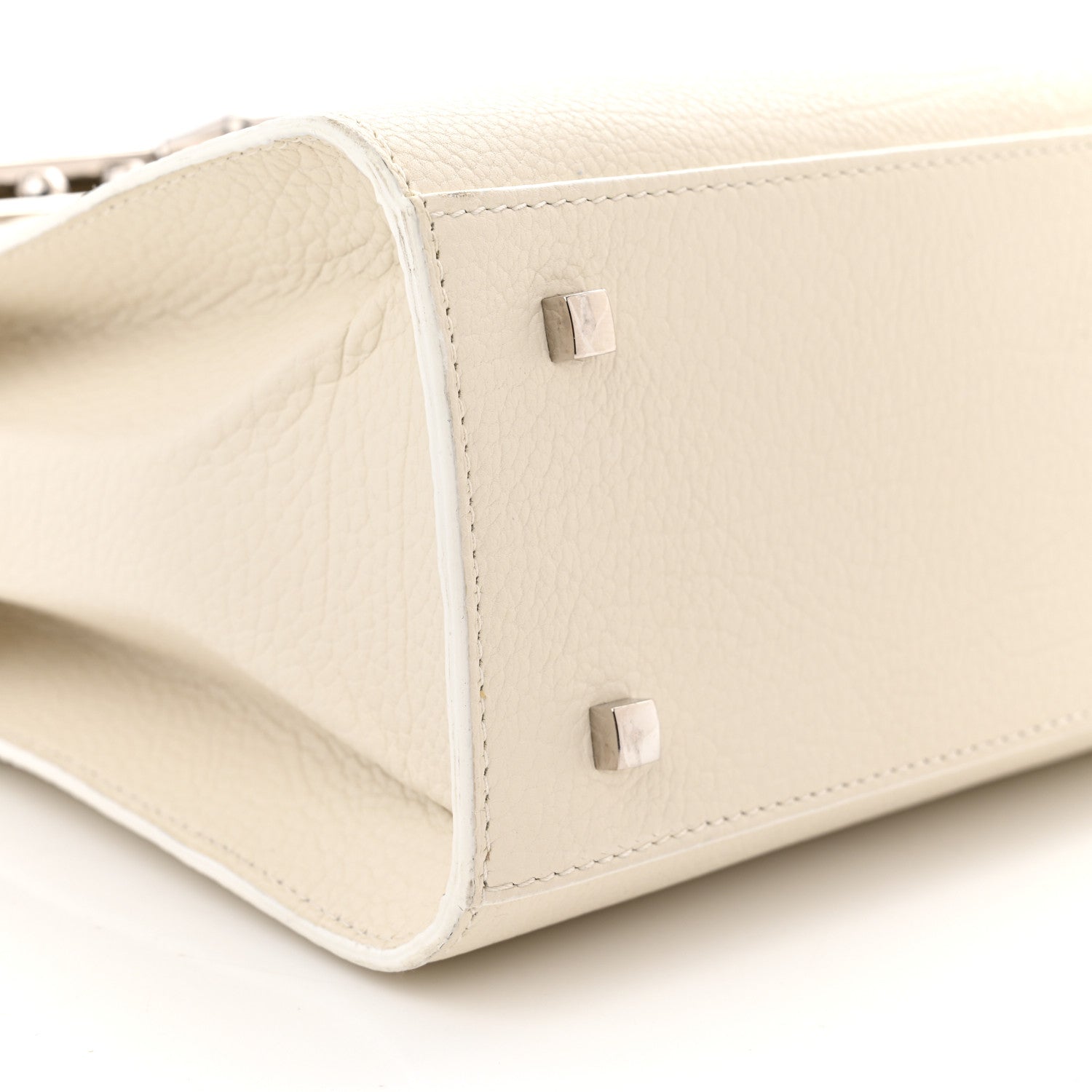 Delvaux Calfskin MM Tempete Satchel White 9 of 10