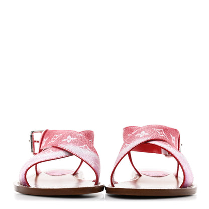 Louis Vuitton Monogram Escale Palma Flat Sandals 37 Rouge 3 of 22