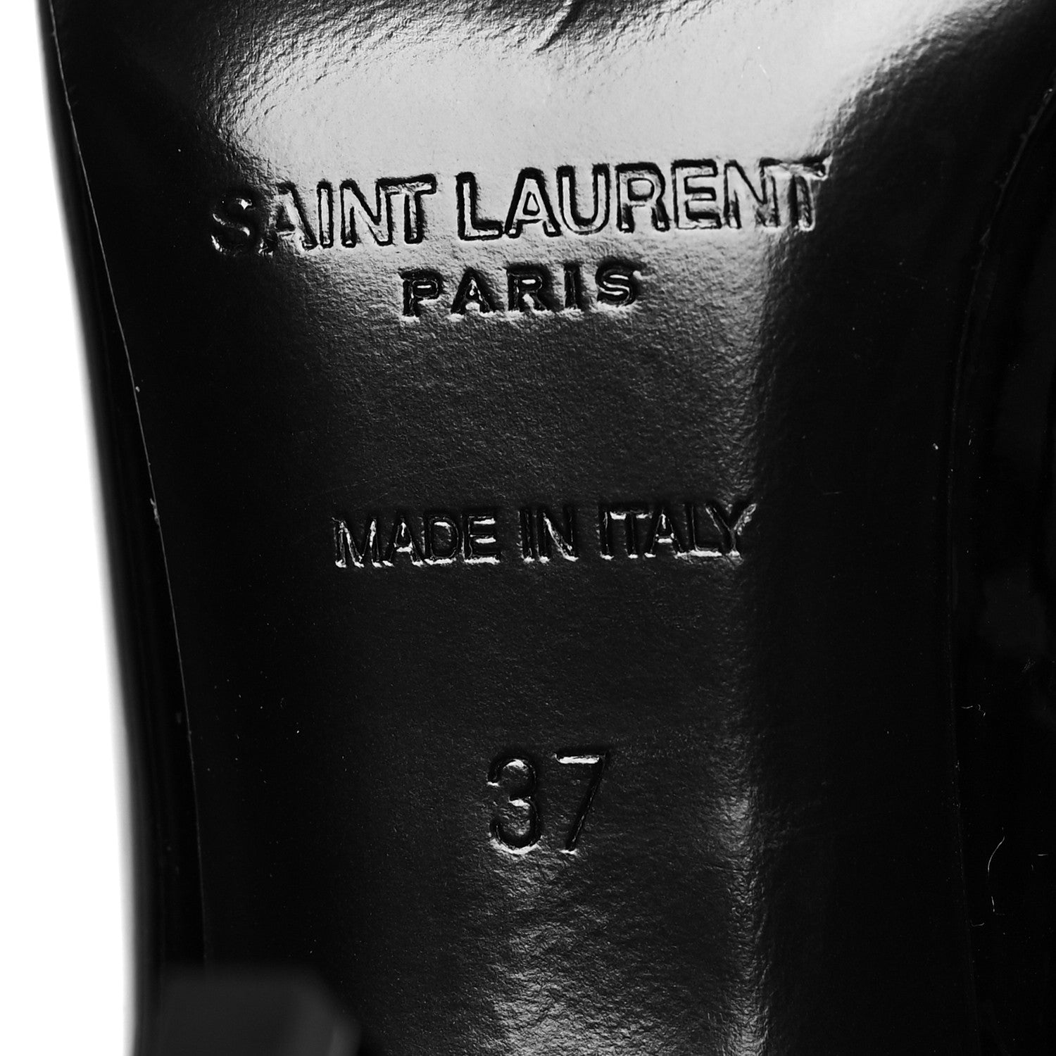 Saint Laurent Patent Opyum Slingback 3.3 Pumps 37 Black 8 of 9