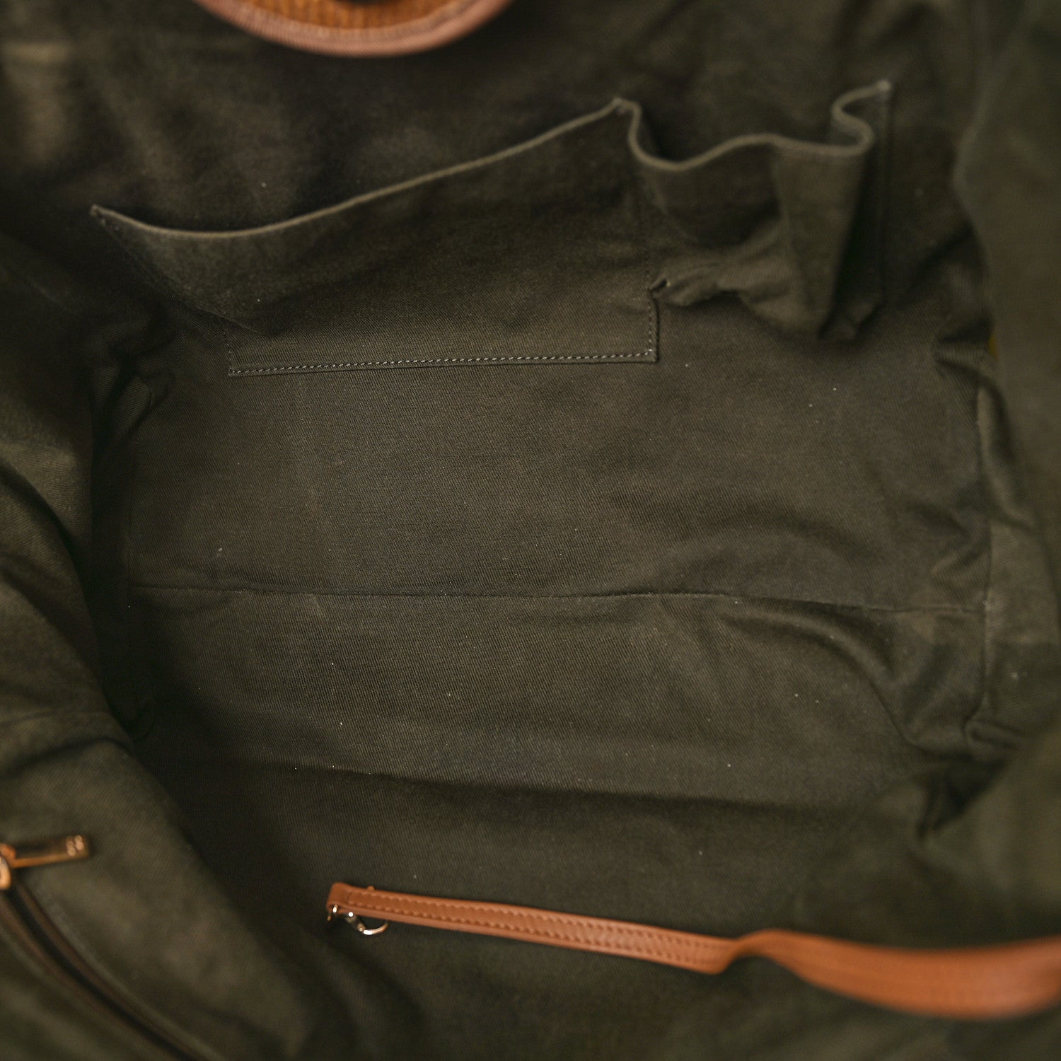 Chanel Straw Raffia Calfskin Striped Medium Deauville Tote Khaki Beige Navy Blue 5 of 19