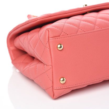 Chanel Caviar Quilted Small Coco Handle Flap Pink 5 of 10