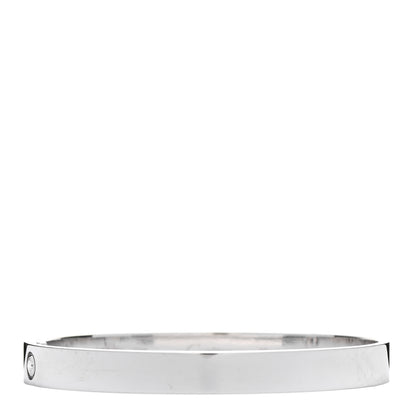 Cartier 18K White Gold Diamond Anniversary Bangle Bracelet 17 2 of 4