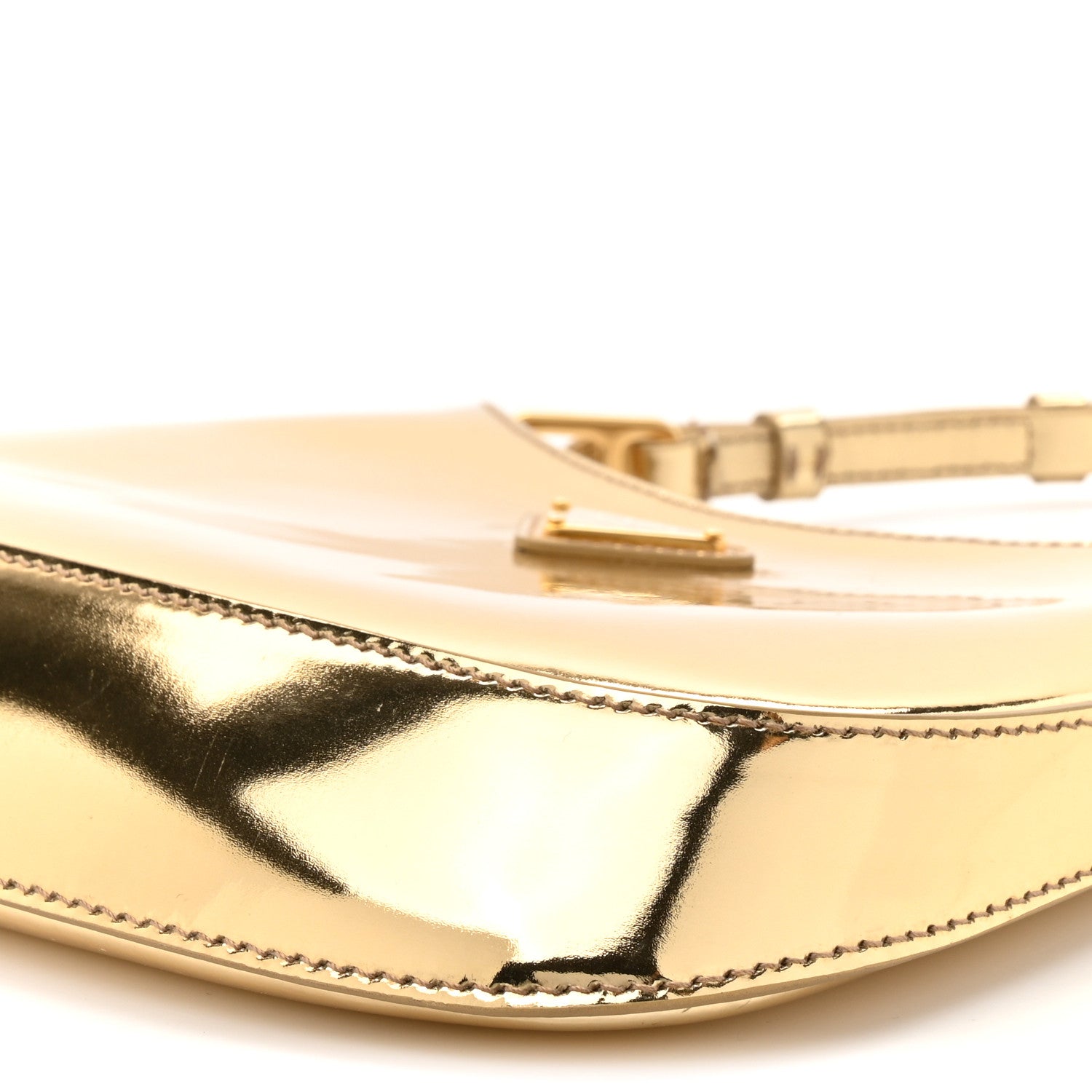 Prada Spazzolato Cleo Adjustable Strap Shoulder Bag Platino 7 of 9