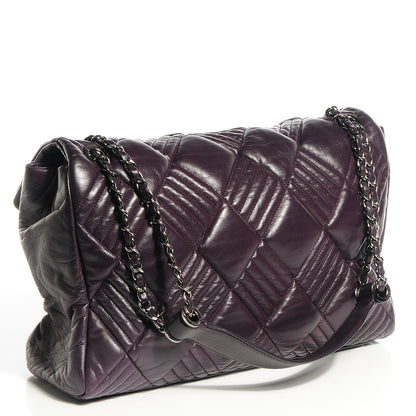 Chanel Lambskin In and Out XL Maxi Flap Bag Purple 3 of 8