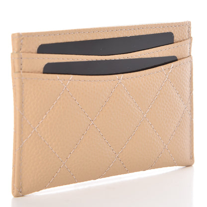 Chanel Caviar Quilted Card Holder Beige 3 of 9