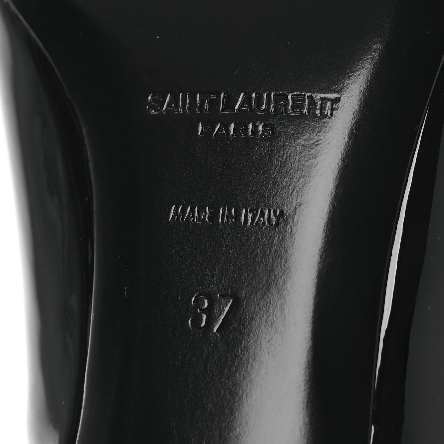 Saint Laurent Patent Carine 55 Slingback Pumps 37 Black 8 of 11