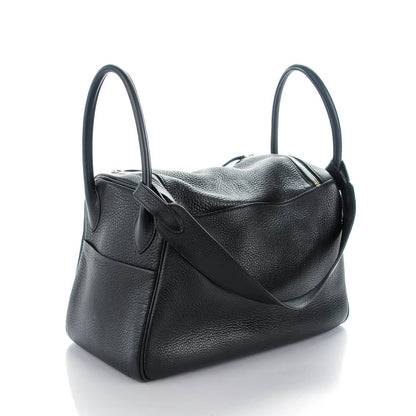 Hermes Taurillon Clemence Lindy 34 Black 3 of 9