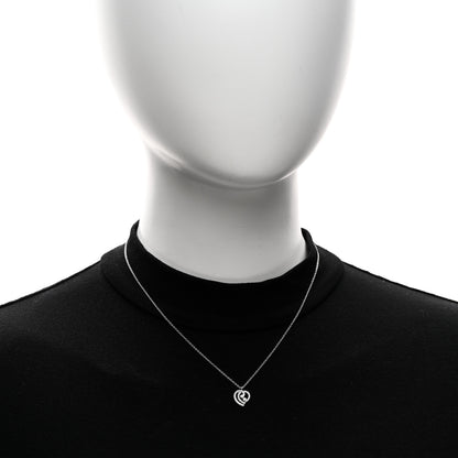 Tiffany Platinum Diamond Enchant Heart Pendant Necklace 2 of 4