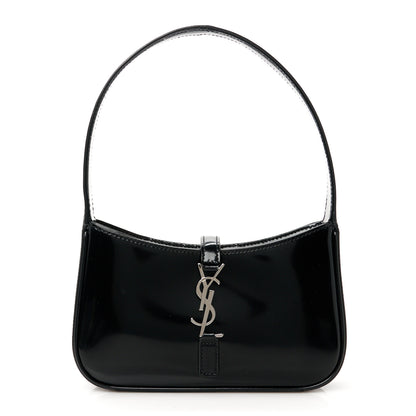 Saint Laurent Patent Calfskin Le 5 A 7 Mini Hobo Black 1 of 10