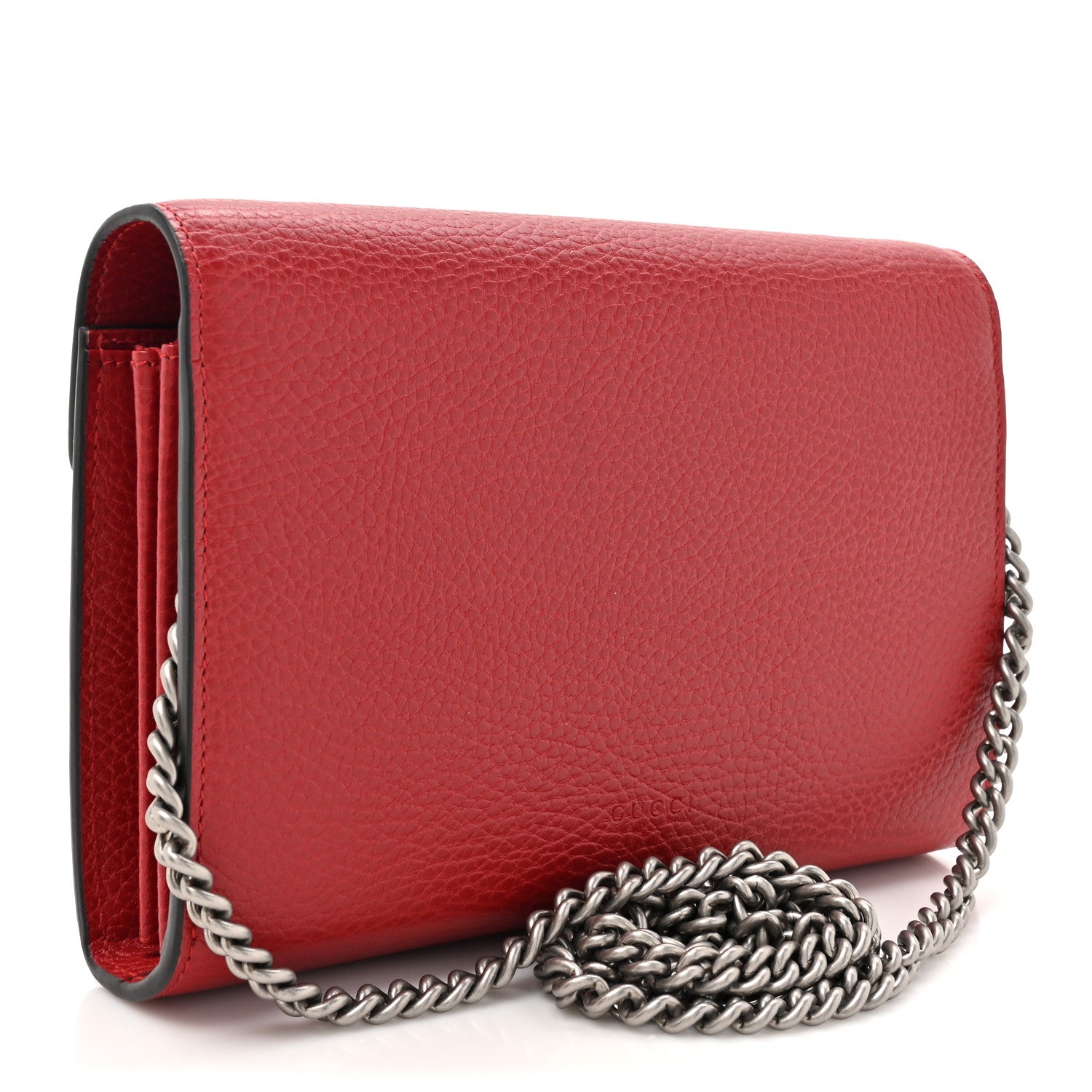 Gucci Calfskin Mini Dionysus Chain Wallet Hibiscus Red 3 of 11