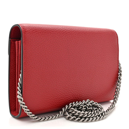 Gucci Calfskin Mini Dionysus Chain Wallet Hibiscus Red 3 of 11
