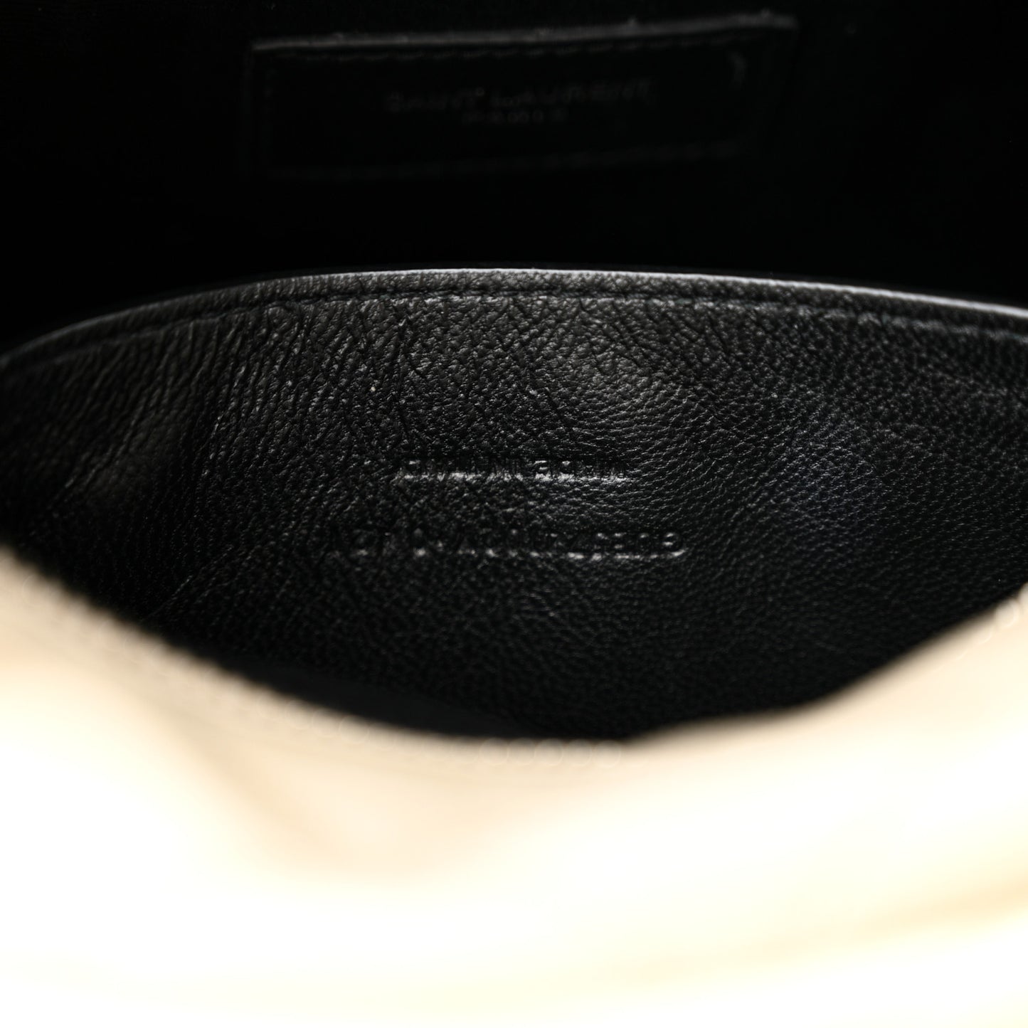 SAINT LAURENT Calfskin Y Quilted Monogram Small Loulou Bowling Bag Ivory