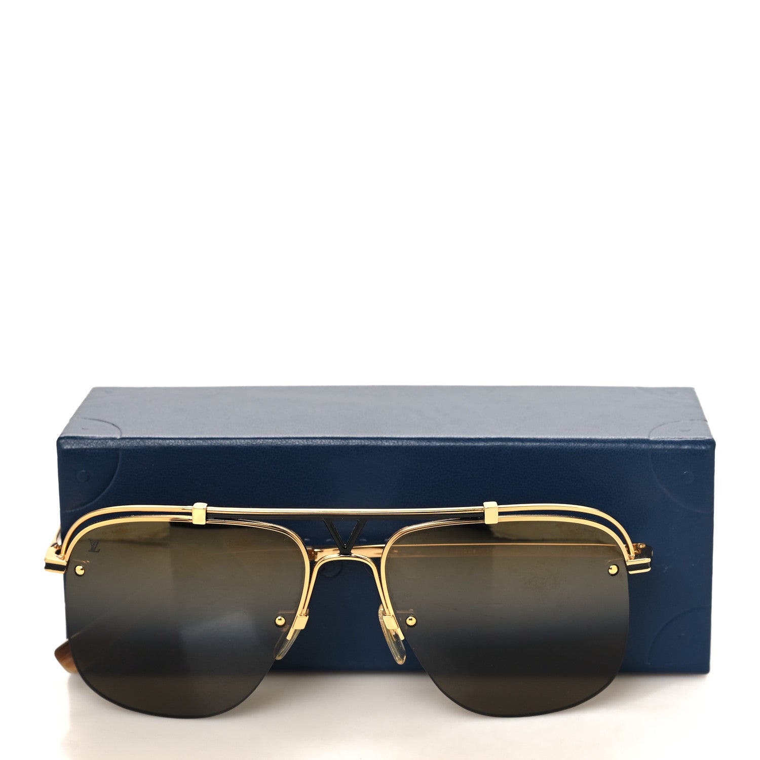 Louis Vuitton Metal LV Boarding Sunglasses Z2335W Gold 1657524