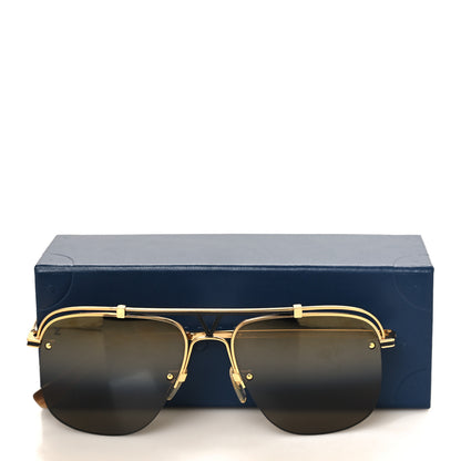 Louis Vuitton Metal LV Boarding Sunglasses Z2335W Gold 7 of 7