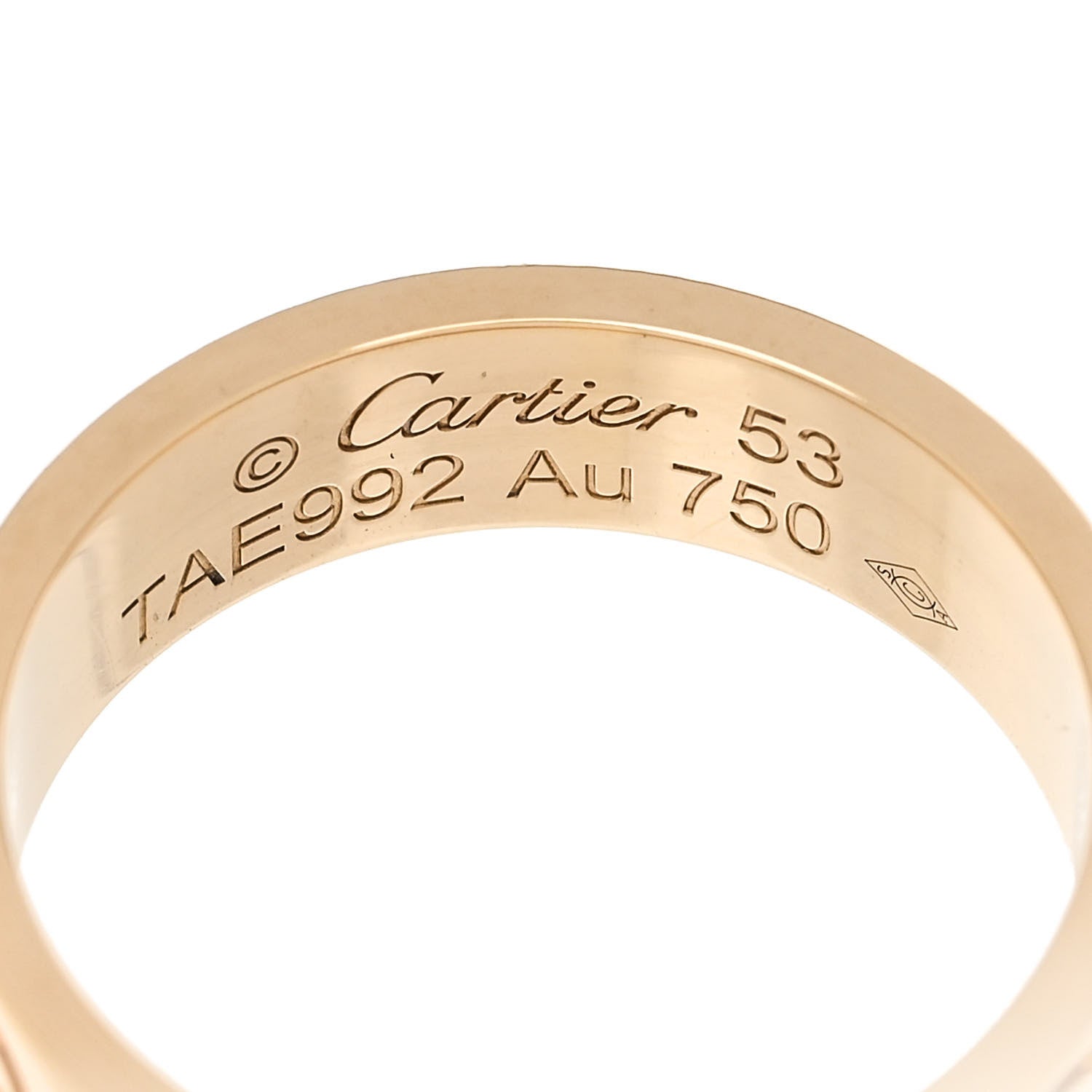 Cartier 18K Yellow Gold 5.5mm LOVE Ring 53 6.5 4 of 4